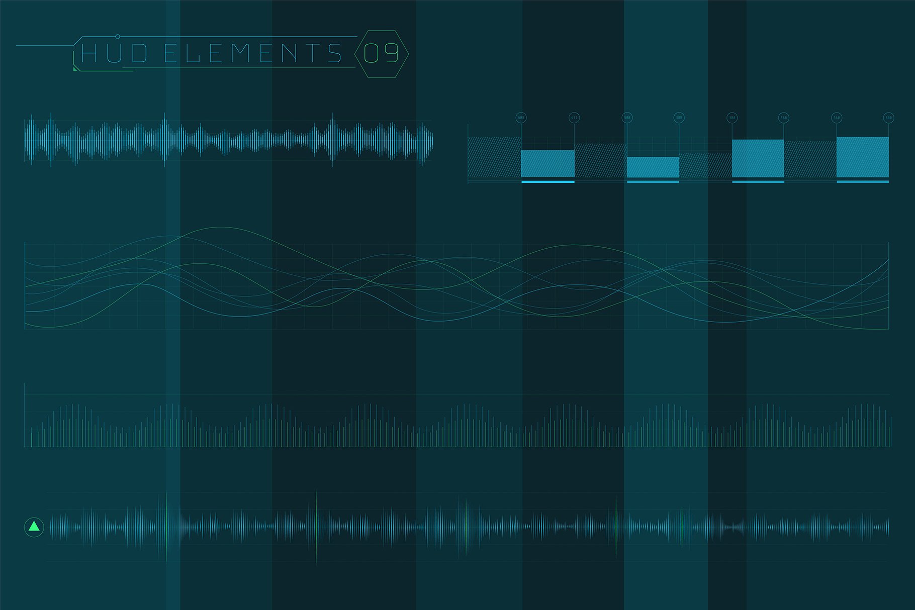 超250款现代未来主义设计 HUD 电影、电脑游戏或 IT通信、现代技术、安全、数据库大数据 信息图表元素 HUD Pro Infographic Elements 设计素材 sucaiwan.com