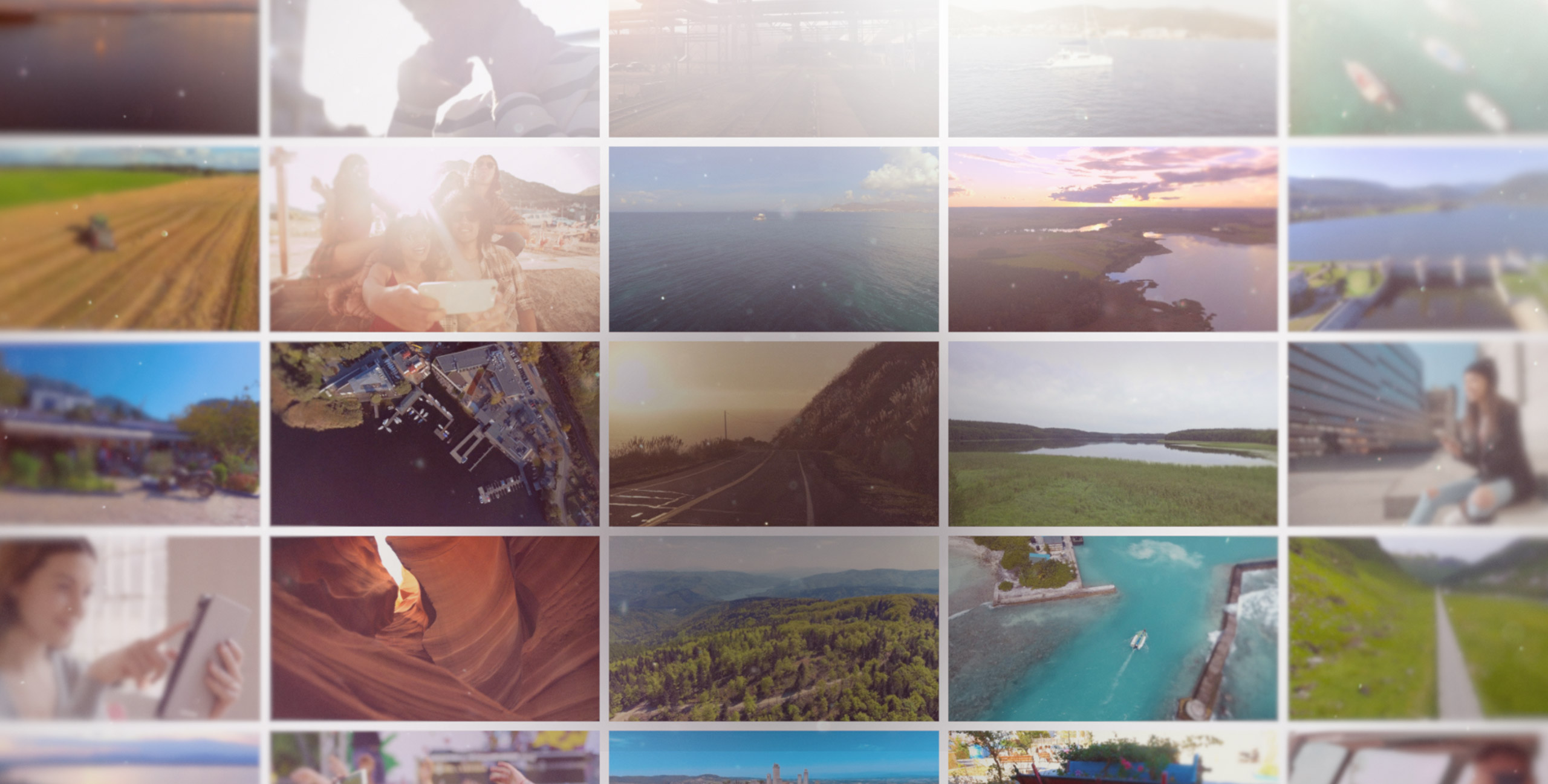 FCPX插件：50个通用多屏幕相册照片排版展示视频动画插件 MotionVFX – mVIDEOWALL 插件预设 sucaiwan.com