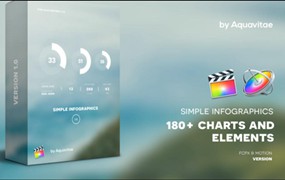FCPX插件:180种简约信息图表数据统计图形展示动画