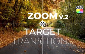 FCPX插件:59组可自定义目标焦点缩放过渡转场预设 Zoom To Target Transitions V2