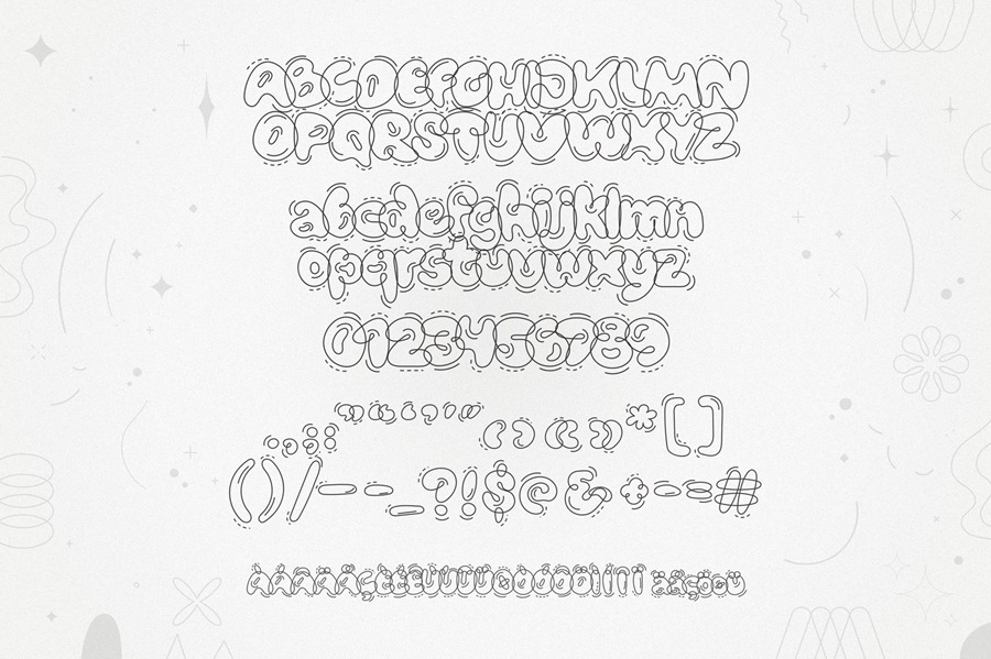 Bubblicity | Bubble Font Family 6种复古风格趣味气泡字体系列 设计素材 sucaiwan.com