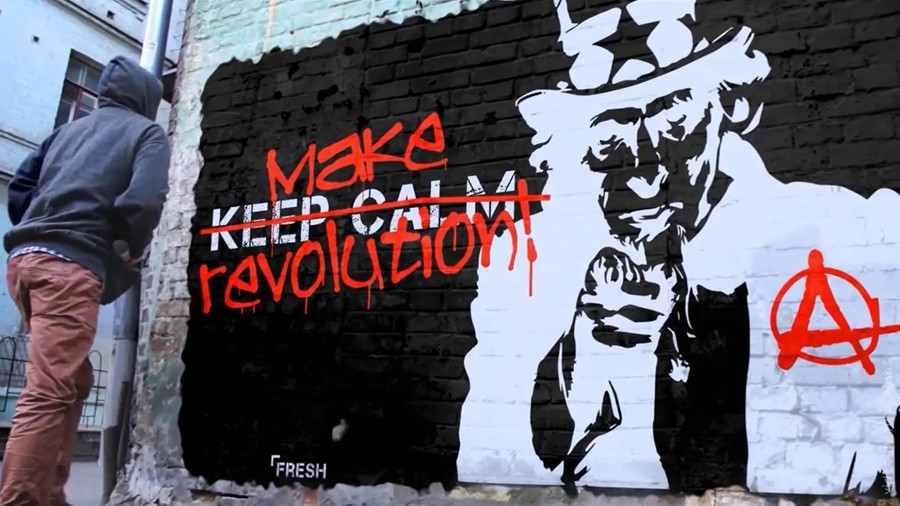 AE模板：逼真嘻哈说唱涂鸦喷涂流程墙壁作品展示 , sucaiwan.com