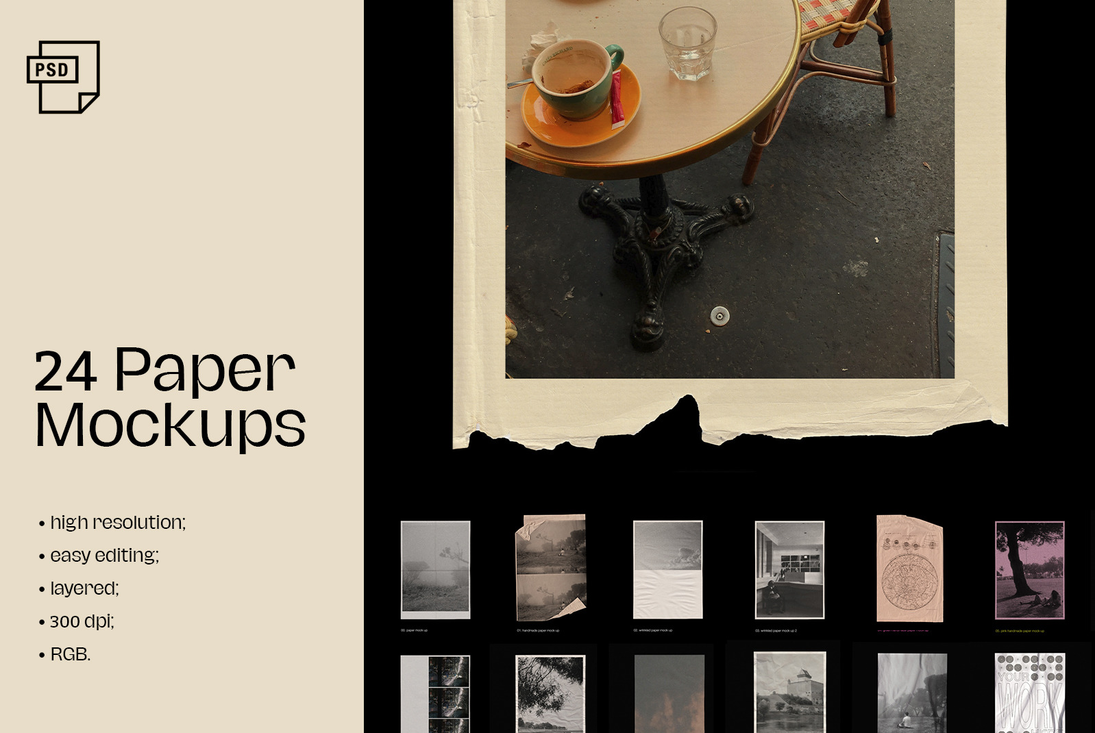 Anastasia Mareva 复古做旧纸张褶皱折痕电影帧海报展示PSD智能贴图样机素材 样机素材 第1张-素材湾丨精选海外优质设计素材资源 Anastasia Mareva 复古做旧纸张褶皱折痕电影帧海报展示PSD智能贴图样机素材 样机素材 sucaiwan.com