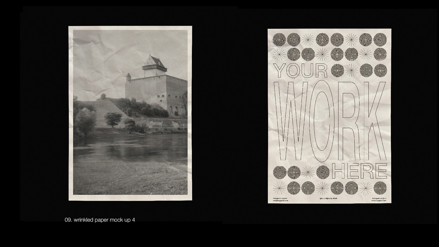 Anastasia Mareva 复古做旧纸张褶皱折痕电影帧海报展示PSD智能贴图样机素材 样机素材 第3张-素材湾丨精选海外优质设计素材资源 Anastasia Mareva 复古做旧纸张褶皱折痕电影帧海报展示PSD智能贴图样机素材 样机素材 sucaiwan.com