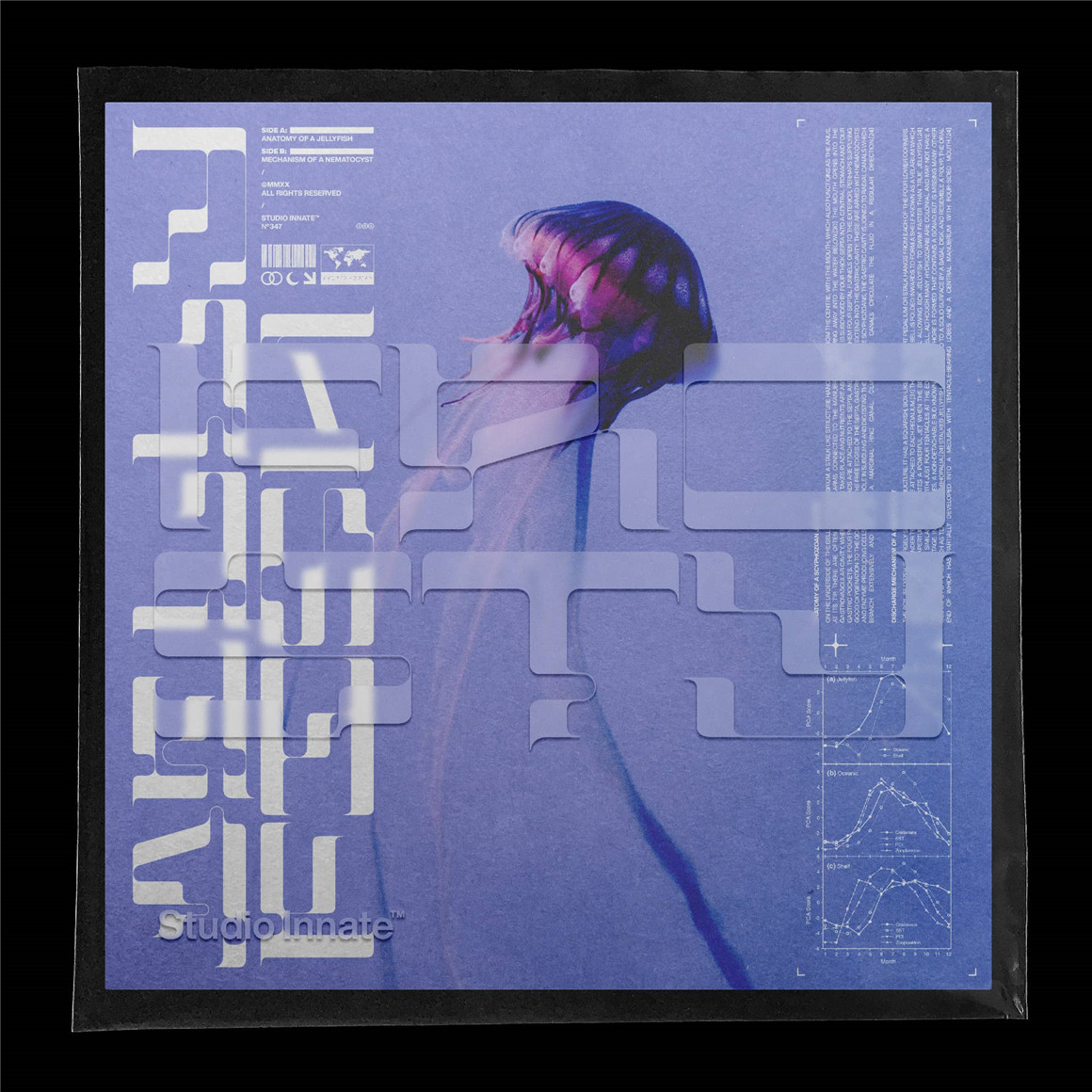 Studio Innate 潮流磨砂音乐专辑CD光盘包装纸袋贴纸设计展示贴图样机模板素材 Frosted Disc 样机素材 sucaiwan.com