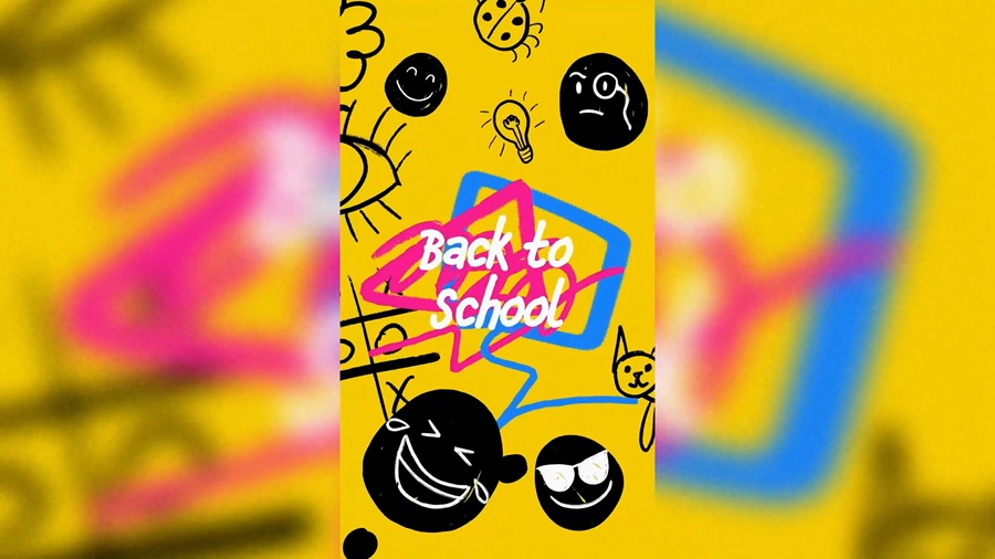 竖屏手绘涂鸦活力3D图形创意动画 Back2School Doodles Vertical Creativity 影视音频 sucaiwan.com