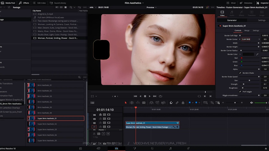 4K复古超级8mm薄膜美学电影胶片叠加转场过渡 PR Mogrt预设 + 达芬奇预设drfx + Ae模板三合一预设模板 插件预设 sucaiwan.com