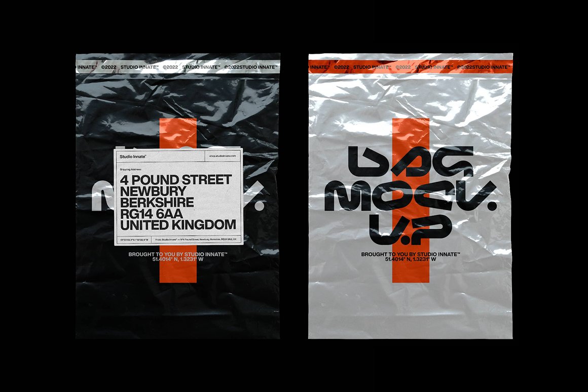 Studio Innate 新潮抽绳运动包手提包塑料袋品牌印花物料PSD模板 Bags – Mockup Bundle 样机素材 sucaiwan.com