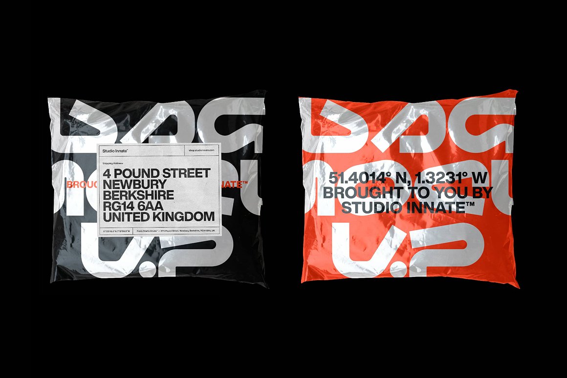 Studio Innate 新潮抽绳运动包手提包塑料袋品牌印花物料PSD模板 Bags – Mockup Bundle 样机素材 sucaiwan.com