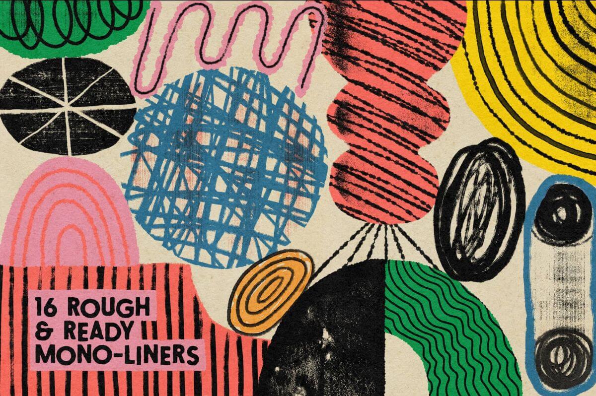 39款Monomania仿旧艺术Procreate笔刷复古砂砾纹理马克笔肌理钢笔画笔 笔刷资源 sucaiwan.com