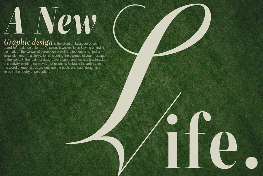 90个时装杂志平面影视时尚艺术海报设计衬线字体 ZT Neue Ralewe – 90 Styles 设计素材 第7张-素材湾丨精选海外优质设计素材资源 90个时装杂志平面影视时尚艺术海报设计衬线字体 ZT Neue Ralewe – 90 Styles 设计素材 sucaiwan.com