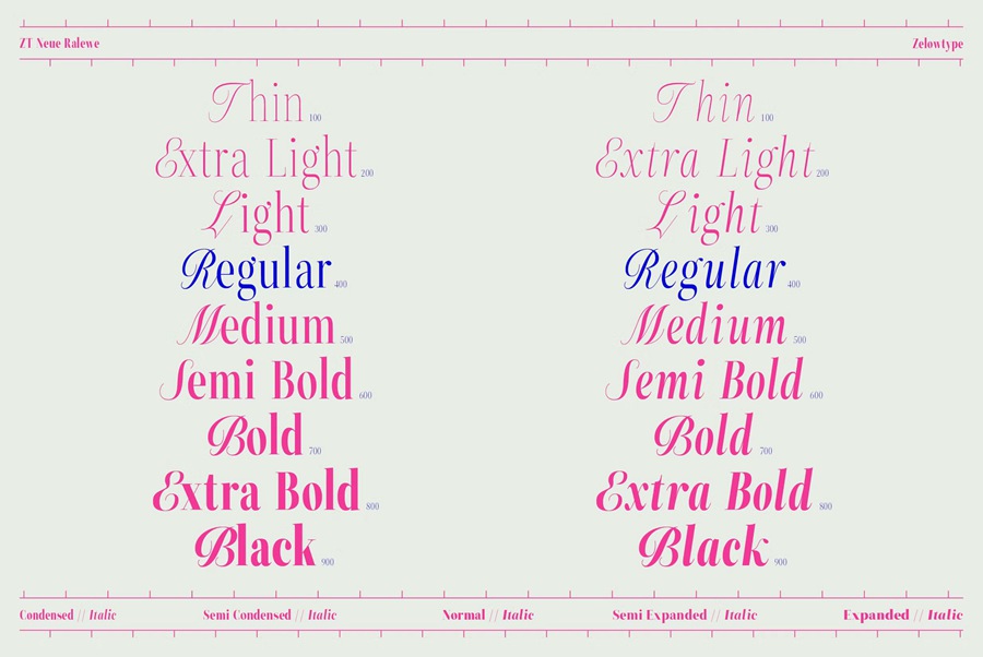 90个时装杂志平面影视时尚艺术海报设计衬线字体 ZT Neue Ralewe – 90 Styles 设计素材 第17张-素材湾丨精选海外优质设计素材资源 90个时装杂志平面影视时尚艺术海报设计衬线字体 ZT Neue Ralewe – 90 Styles 设计素材 sucaiwan.com