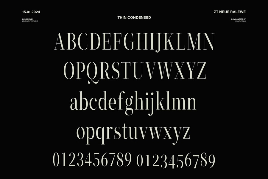 90个时装杂志平面影视时尚艺术海报设计衬线字体 ZT Neue Ralewe – 90 Styles 设计素材 第19张-素材湾丨精选海外优质设计素材资源 90个时装杂志平面影视时尚艺术海报设计衬线字体 ZT Neue Ralewe – 90 Styles 设计素材 sucaiwan.com