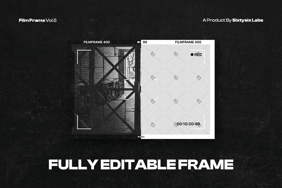 20种摄影后期35mm复古怀旧胶片边框照片拼贴PNG/PSD设计模板 Film Frame 35mm V.5 图片素材 sucaiwan.com