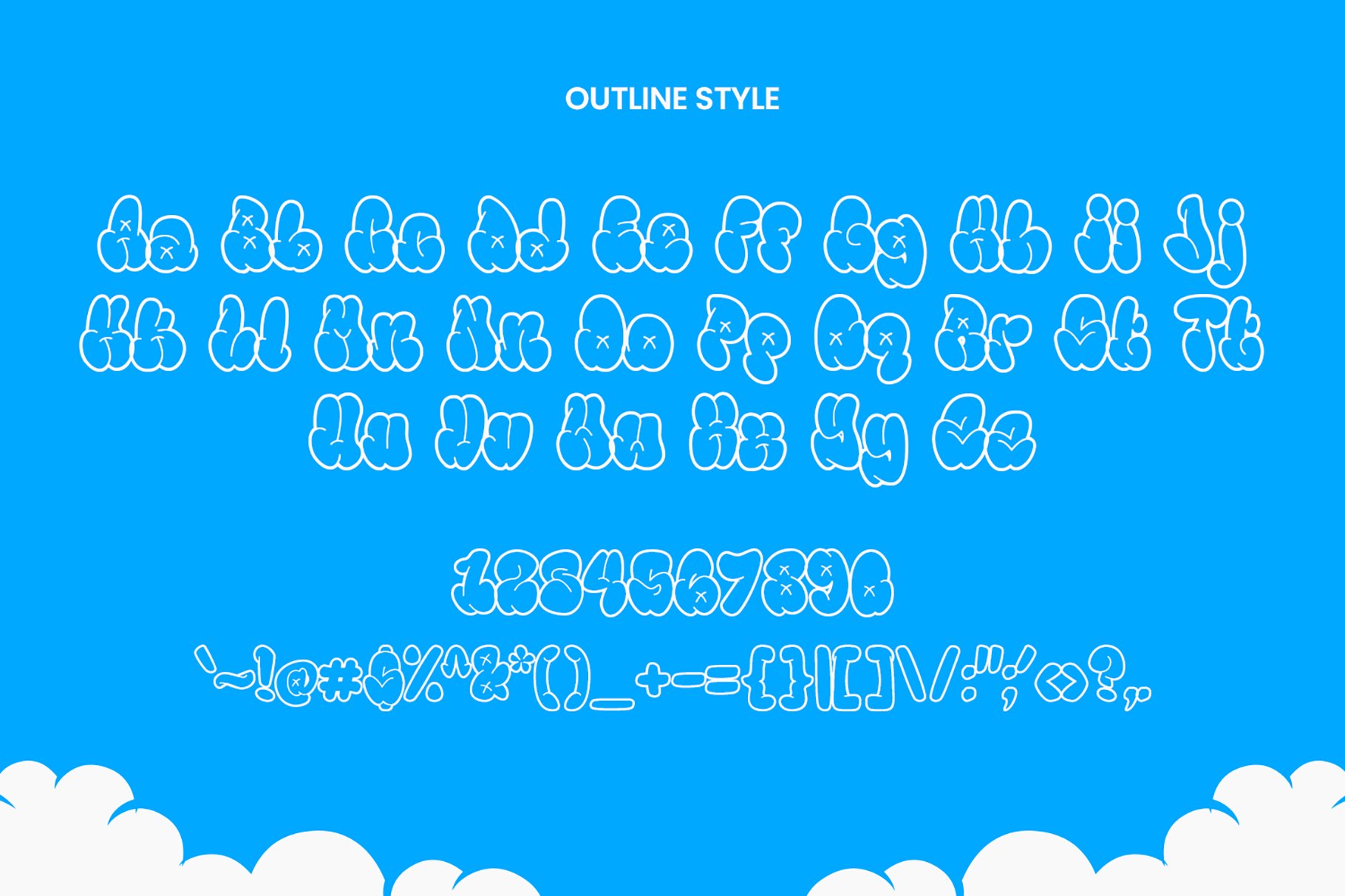 Monsie – Bubble Graffiti Font 创意趣味泡泡涂鸦字体 设计素材 sucaiwan.com