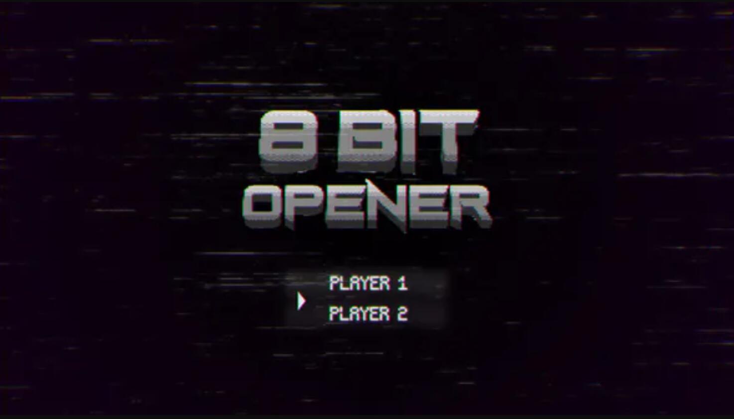 PR模板预设：复古老式8 Bit像素游戏风格文字角色选择开场片头 8 Bit Opener , sucaiwan.com