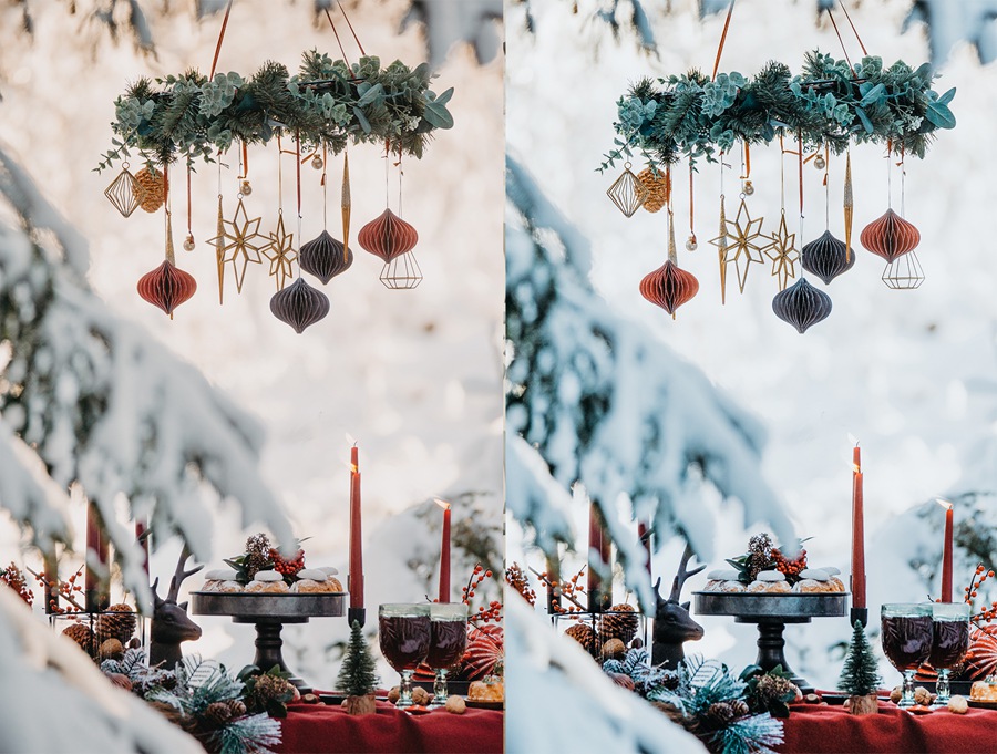 LR/PS预设-冬季电影婚礼人像Lightroom预设 Lightroom Presets – Winter Wedding 插件预设 sucaiwan.com