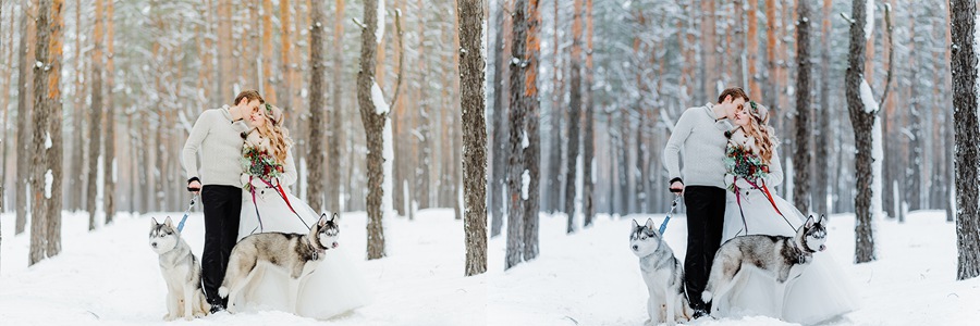 LR/PS预设-冬季电影婚礼人像Lightroom预设 Lightroom Presets – Winter Wedding 插件预设 sucaiwan.com