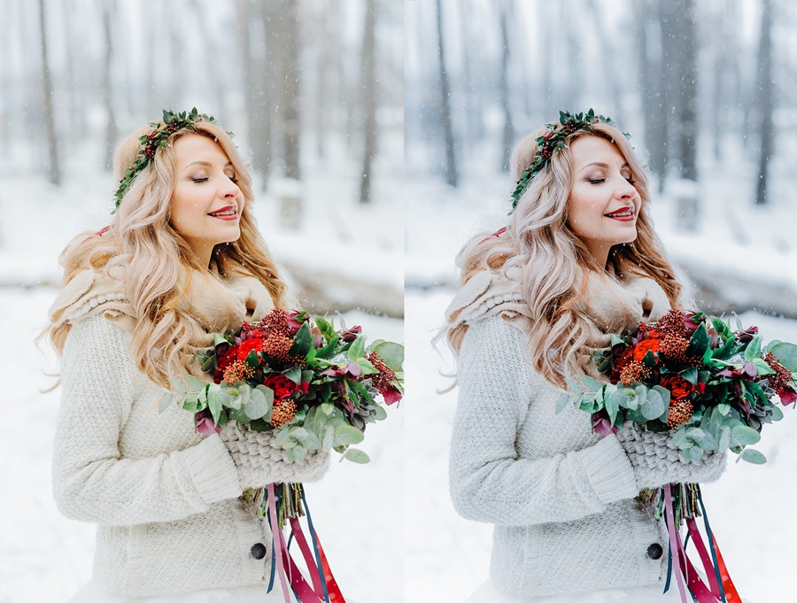 LR/PS预设-冬季电影婚礼人像Lightroom预设 Lightroom Presets – Winter Wedding 插件预设 sucaiwan.com