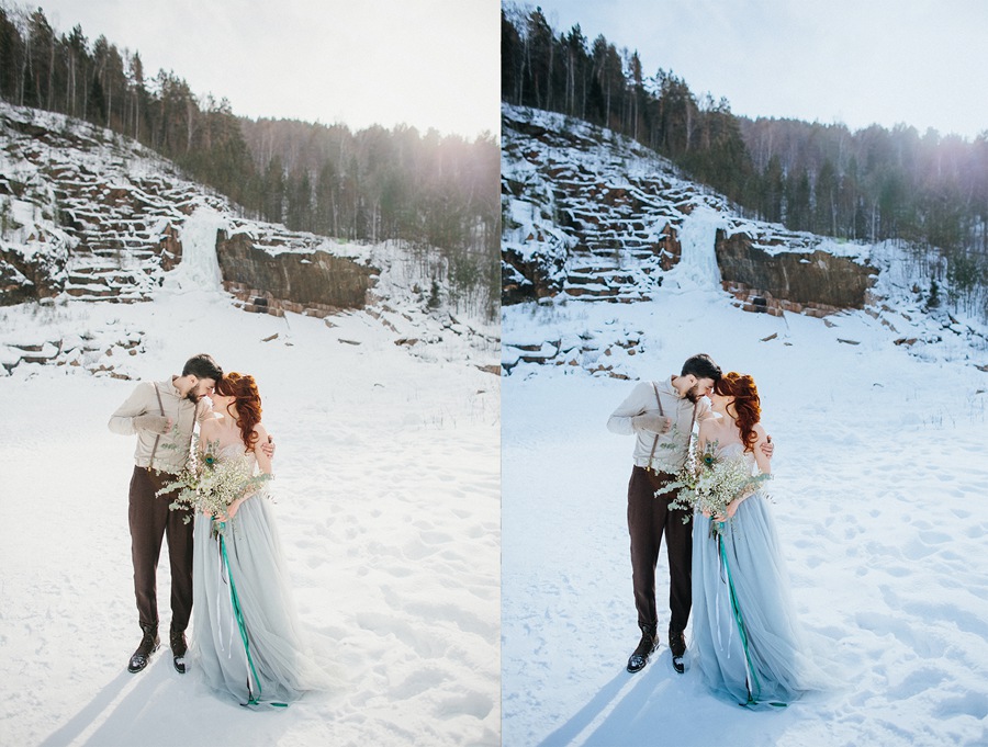 LR/PS预设-冬季电影婚礼人像Lightroom预设 Lightroom Presets – Winter Wedding 插件预设 sucaiwan.com
