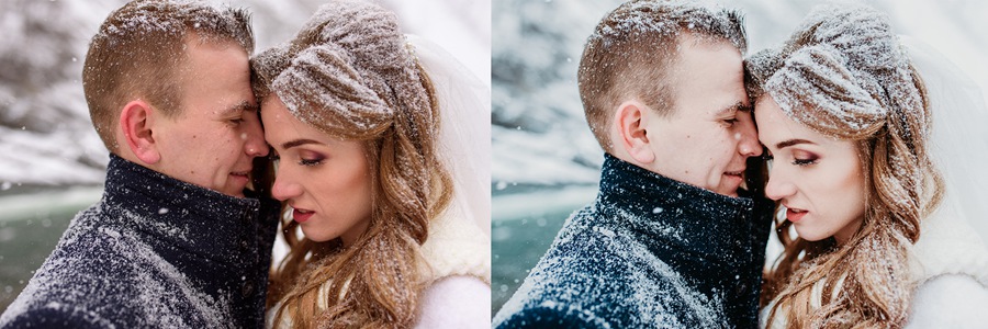 LR/PS预设-冬季电影婚礼人像Lightroom预设 Lightroom Presets – Winter Wedding 插件预设 sucaiwan.com