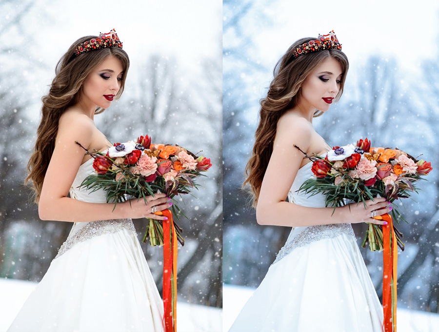 LR/PS预设-冬季电影婚礼人像Lightroom预设 Lightroom Presets – Winter Wedding 插件预设 sucaiwan.com