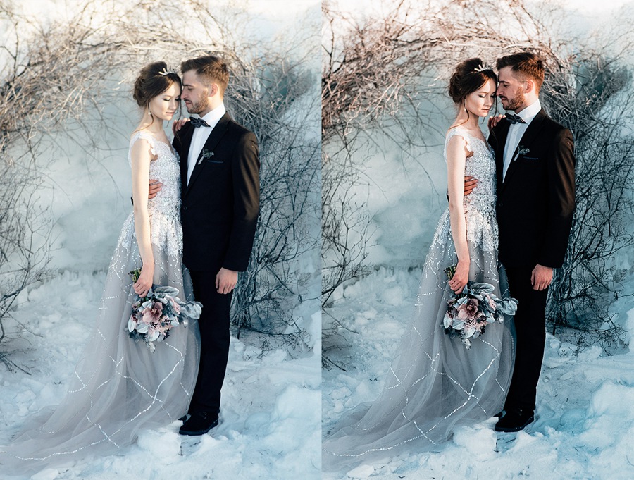 LR/PS预设-冬季电影婚礼人像Lightroom预设 Lightroom Presets – Winter Wedding 插件预设 sucaiwan.com