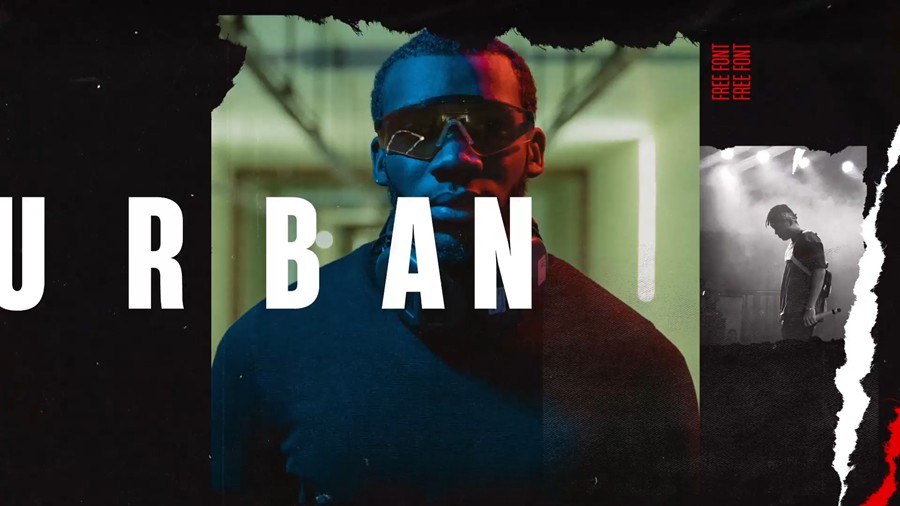 复古时尚摇滚说唱音乐视频开场片头 流行排版、手绘涂鸦、撕纸、粗糙纹理 AE模板 + 视频同款音乐曲目BGM赠送 影视音频 sucaiwan.com