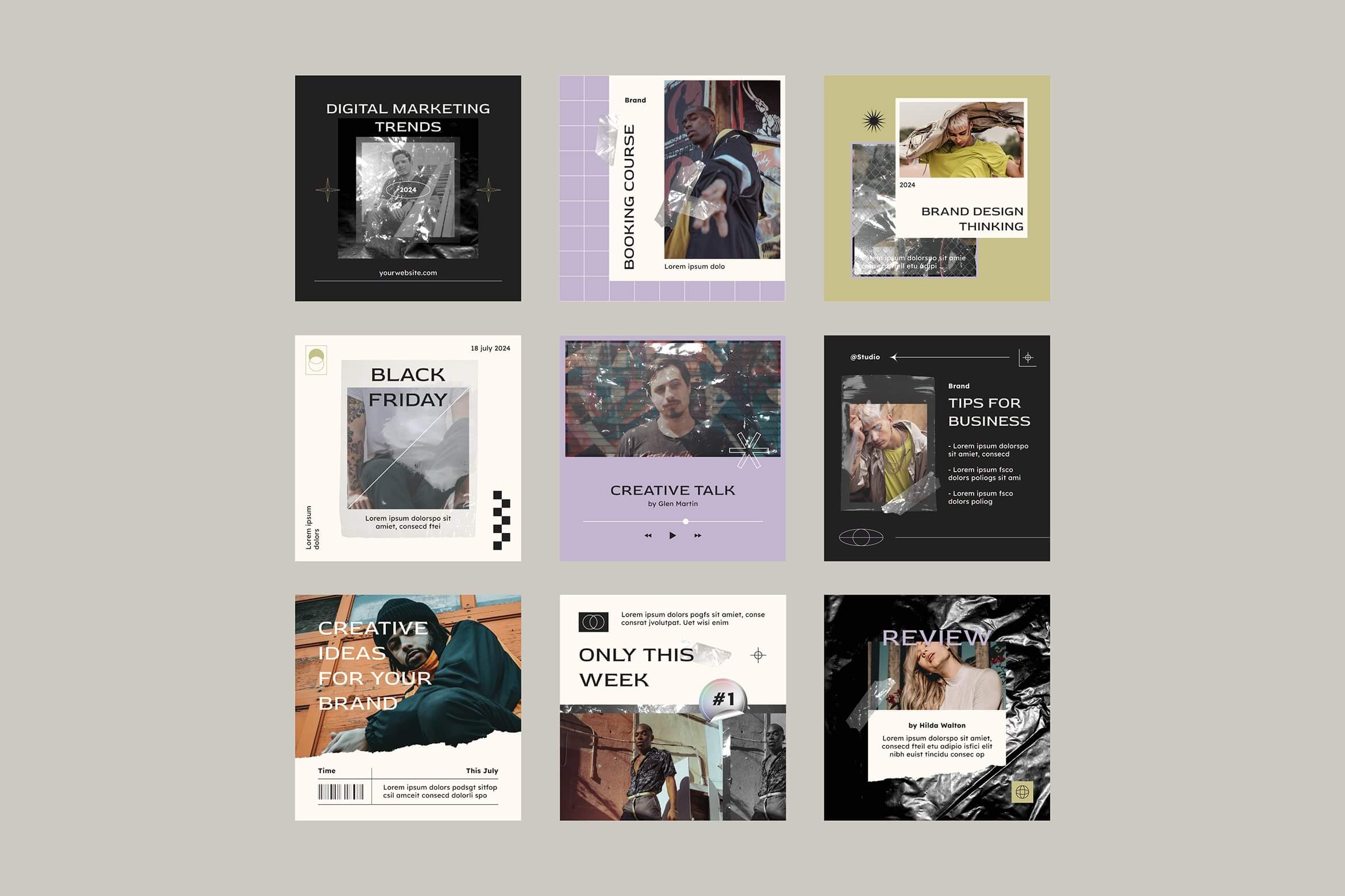 Jump Studio 潮牌极简撕纸塑料袋包装铝箔袋品牌公众号推文电商详情海报排版设计AI&PSD源文件 Sona Coach Instagram Template 设计素材 第2张-素材湾丨精选海外优质设计素材资源 Jump Studio 潮牌极简撕纸塑料袋包装铝箔袋品牌公众号推文电商详情海报排版设计AI&PSD源文件 Sona Coach Instagram Template 设计素材 sucaiwan.com