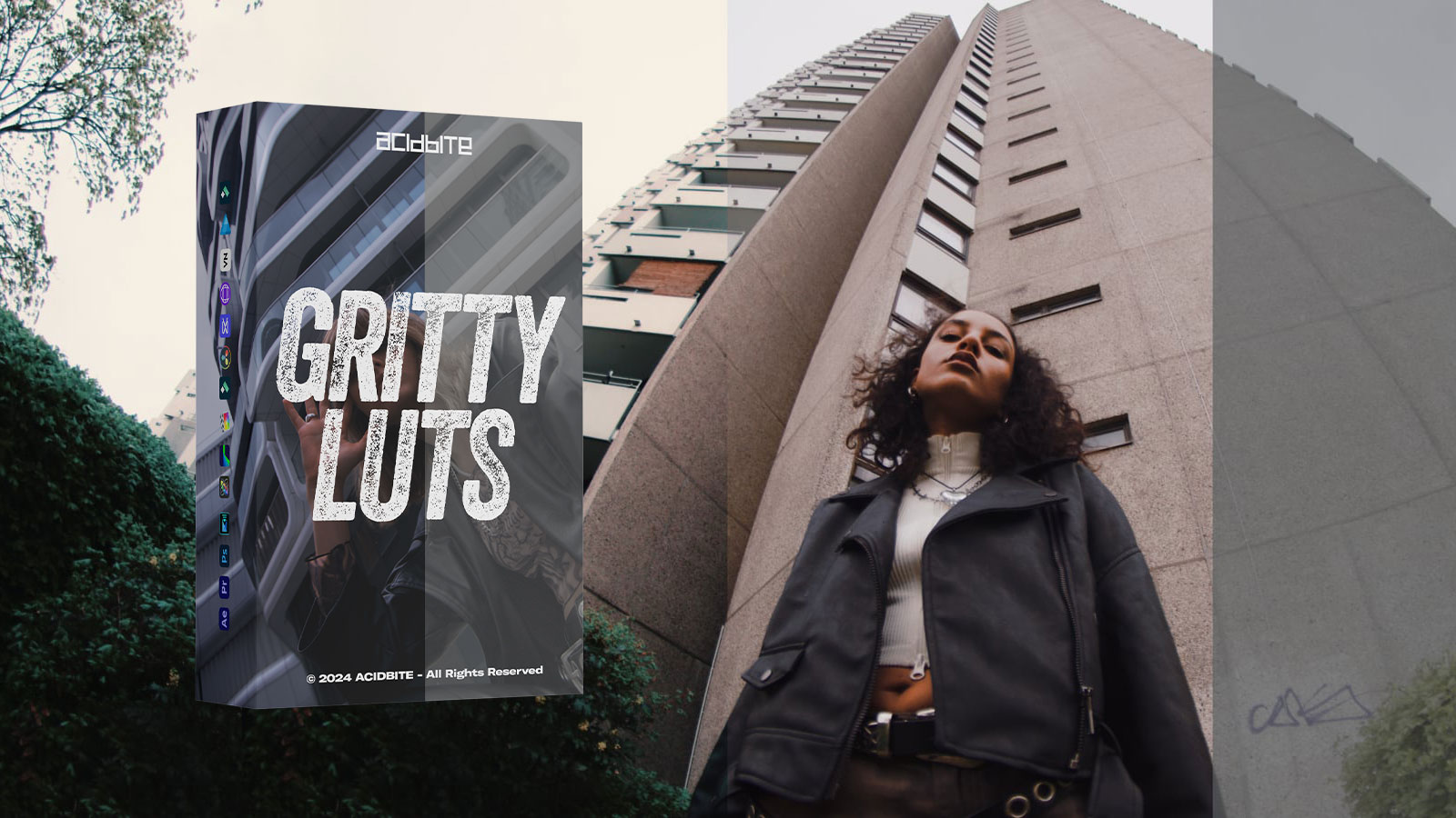 Acidbite – GRITTY LUTS 600多个高级审美短片冷蓝沙棕黑白风格化多个LUTs调色预设 插件预设 sucaiwan.com