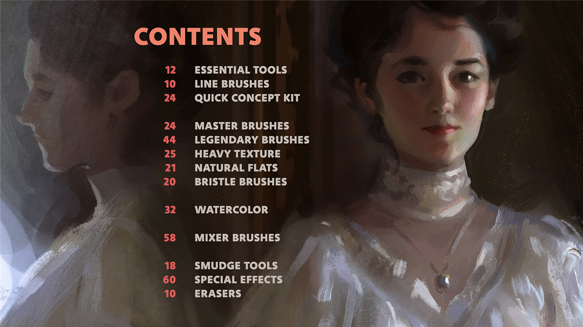 350+款复古粗糙水墨水彩干介质艺术绘画效果PS笔刷纸张背景图设计素材 Lane’s Photoshop Master Pack (The Complete Set) 笔刷资源 sucaiwan.com