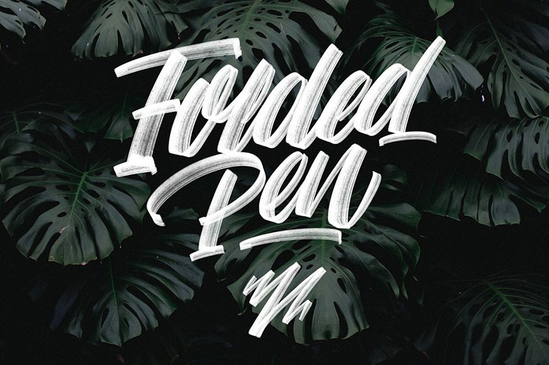 14个创意板写艺术字Procreate笔刷 笔刷资源 sucaiwan.com