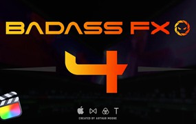 Arthur Moore BadAss Fx 4 Full Pack 37种复古棱镜光效分屏色彩分离转场过渡特效FCPX插件