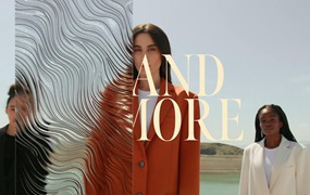 AE模板:复古美学未来氛围高清磨砂半透明玻璃材质动画模板