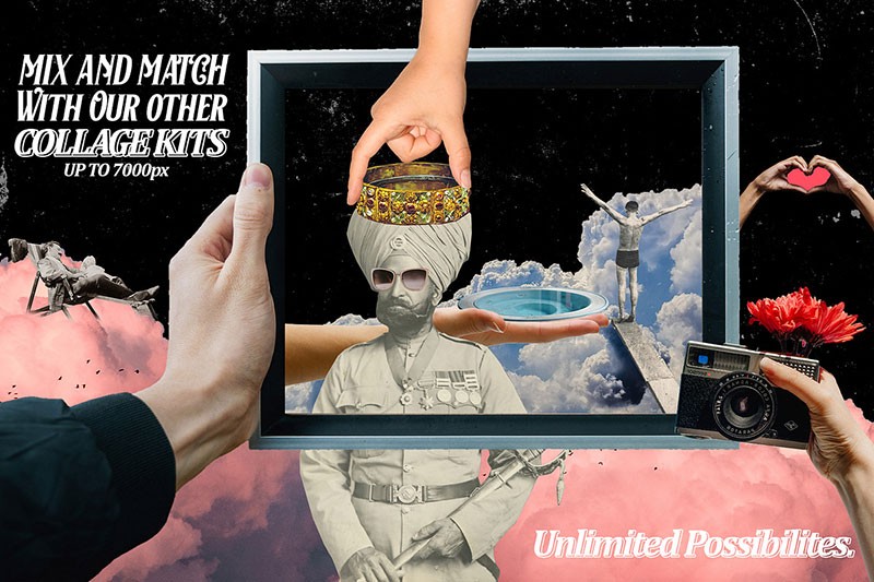 150+高清手势拼贴手帐PNG免抠素材 , sucaiwan.com