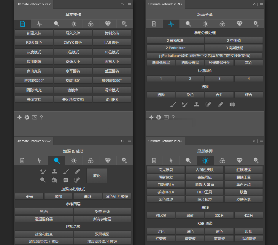 PS插件：PS终极人像精修磨皮润饰扩展面板 Ultimate Retouch Panel 3.9.2 汉化中文版 支持Win/Mac , sucaiwan.com