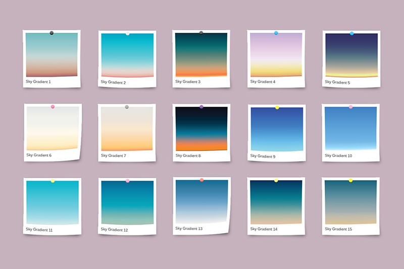 30个天空渐变PS预设，GRD AI PNG格式 插件预设 sucaiwan.com