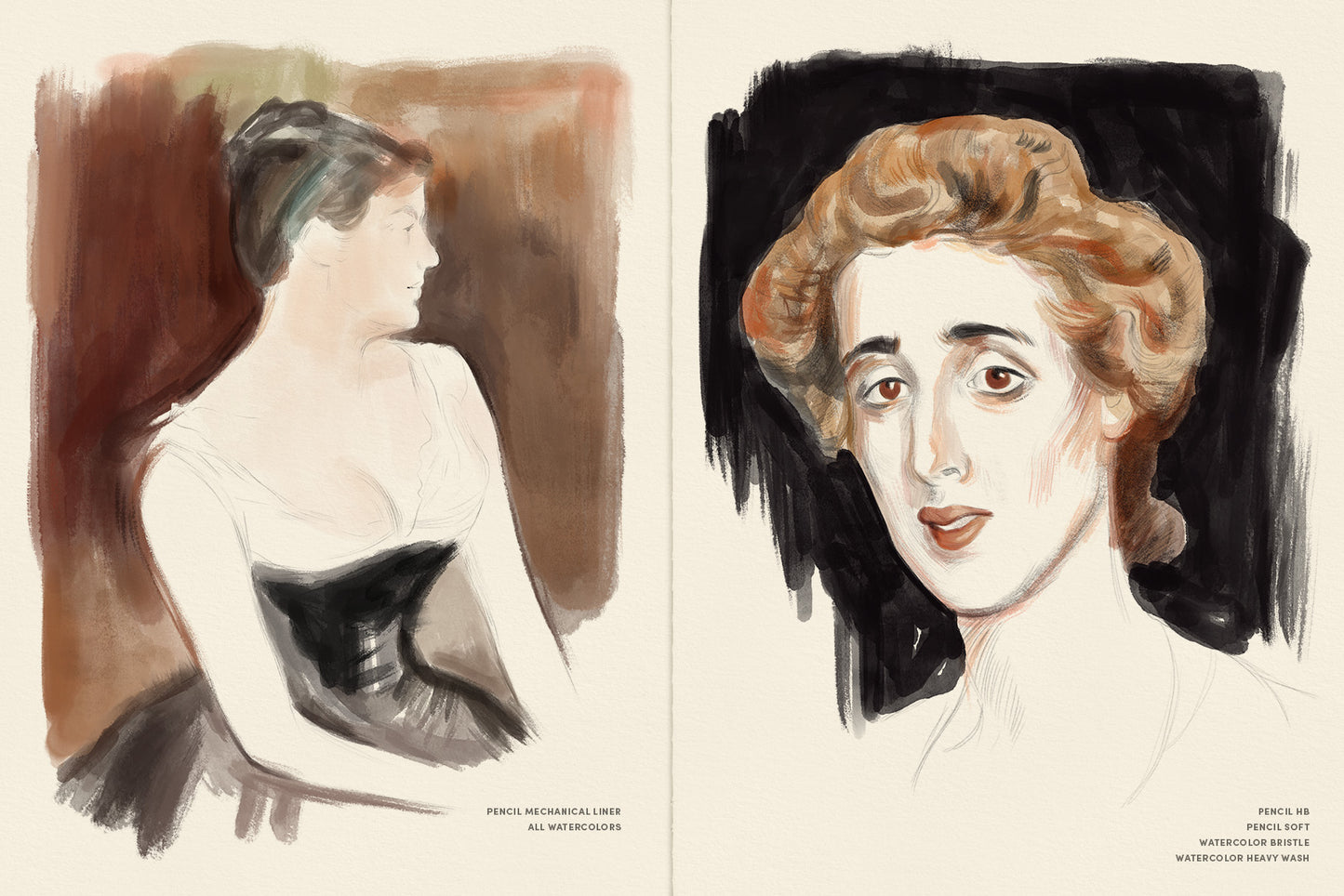 Procreate水彩速涂笔刷套装 , sucaiwan.com