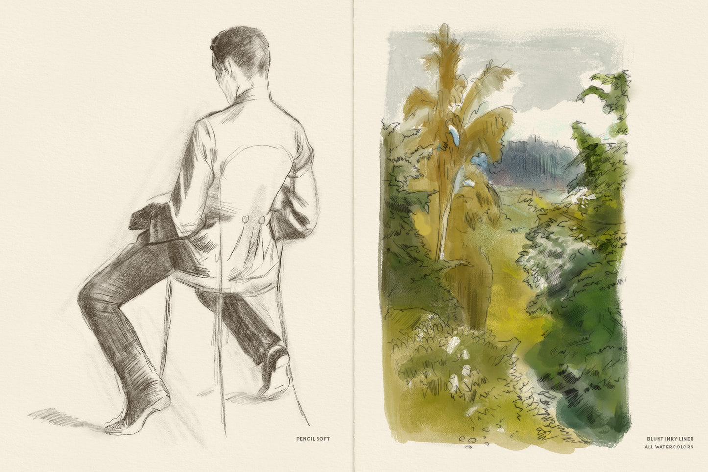 Procreate水彩速涂笔刷套装 , sucaiwan.com