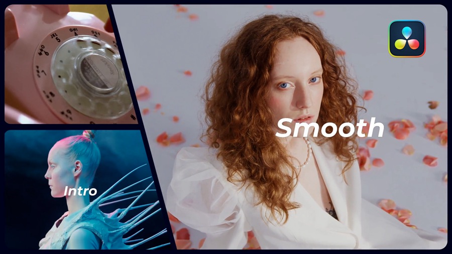 达芬奇模板：15个现代简洁分屏动画时尚开场简介产品展示美学视频达芬奇模板 短视频素材 sucaiwan.com