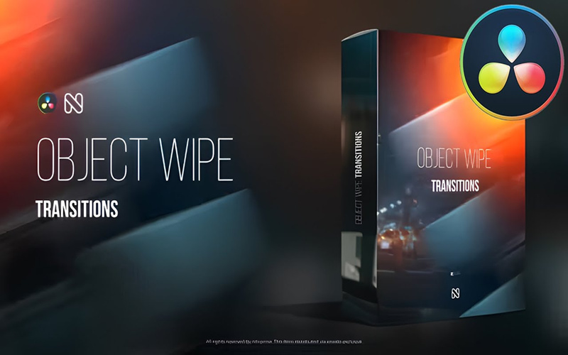 达芬奇模板-前景物体遮挡擦除无缝转场预设 Object Wipe Transitions 插件预设 sucaiwan.com