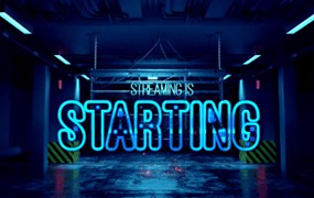 FCPX插件:6个赛博朋克风格3D城市文字背景元素预设