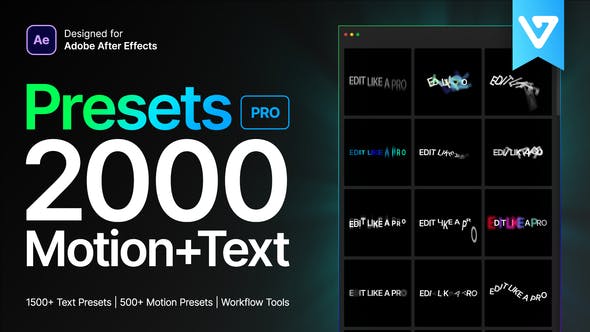AE脚本-2000种图层LOGO物体运动文字标题排版淡入淡出动画预设 Presets Pro fix2（ EasyEdit Viewer V3.2.0） 插件预设 sucaiwan.com