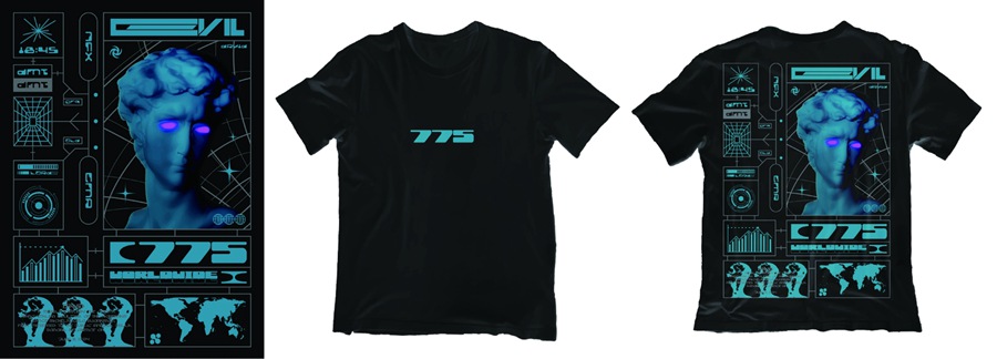 潮流酸性赛博朋克抽象艺术潮牌服装印花海报模板AI矢量设计素材 图片素材 sucaiwan.com