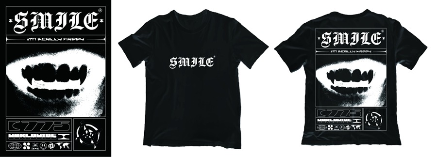 潮流酸性赛博朋克抽象艺术潮牌服装印花海报模板AI矢量设计素材 图片素材 sucaiwan.com