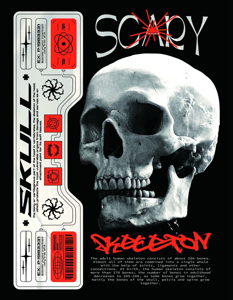 潮流酸性赛博朋克抽象艺术潮牌服装印花海报模板AI矢量设计素材 图片素材 sucaiwan.com