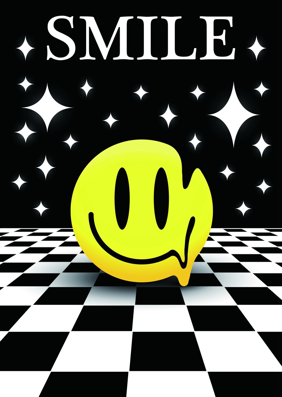 潮流酸性赛博朋克抽象艺术潮牌服装印花海报模板AI矢量设计素材 图片素材 sucaiwan.com