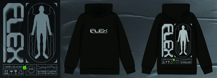 潮流酸性赛博朋克抽象艺术潮牌服装印花海报模板AI矢量设计素材 图片素材 sucaiwan.com