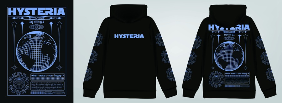 潮流酸性赛博朋克抽象艺术潮牌服装印花海报模板AI矢量设计素材 图片素材 sucaiwan.com