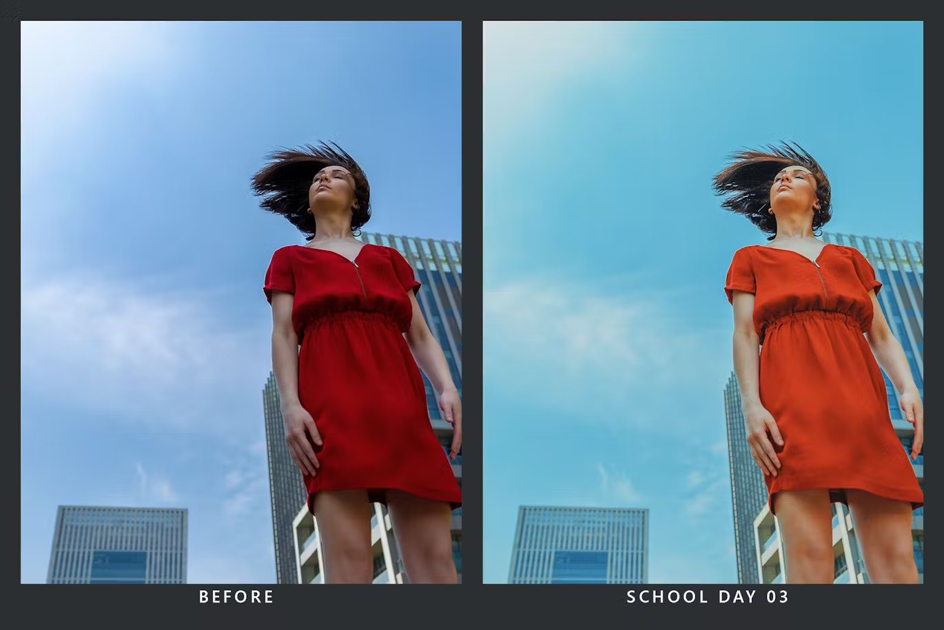 清澈蓝色动漫天空摄影后期Lightroom预设及电影调色LUT预设 20 Clear Day Lightroom Presets und LUTs 插件预设 sucaiwan.com